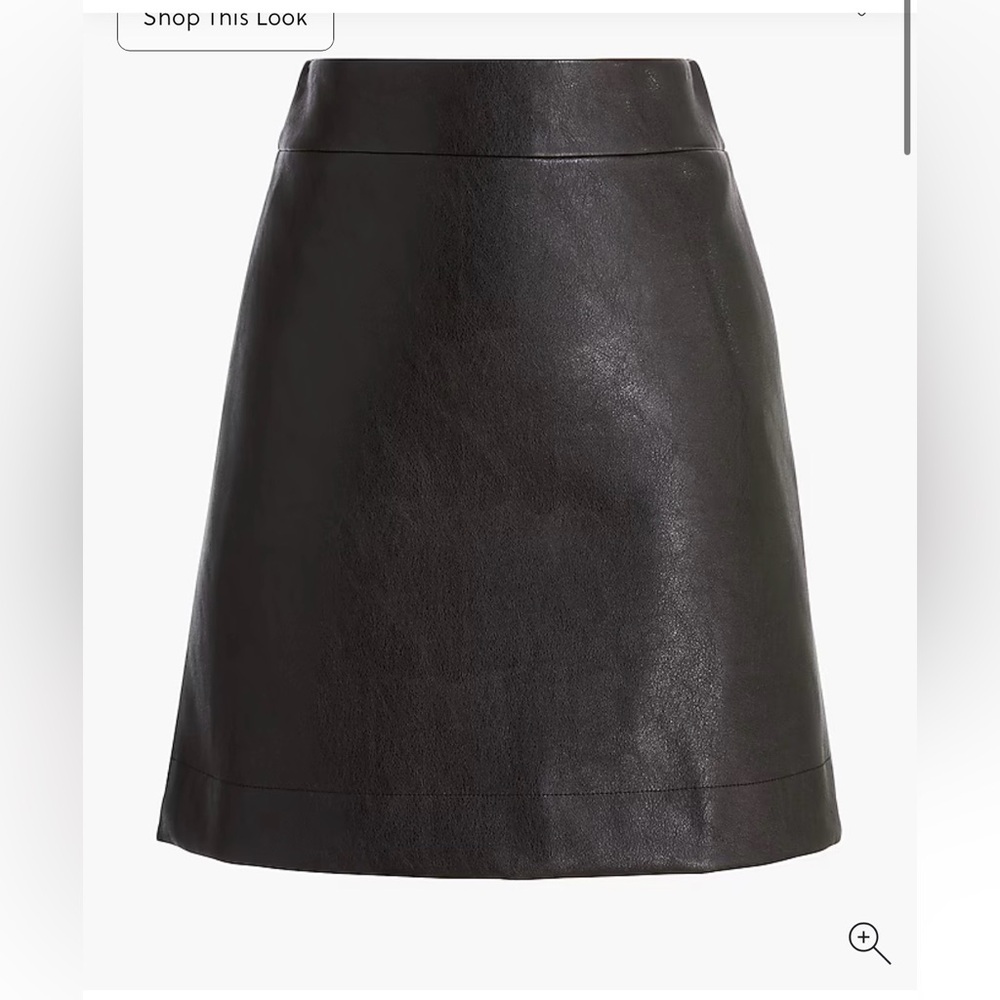 J. Crew Faux Leather A-Line Skirt